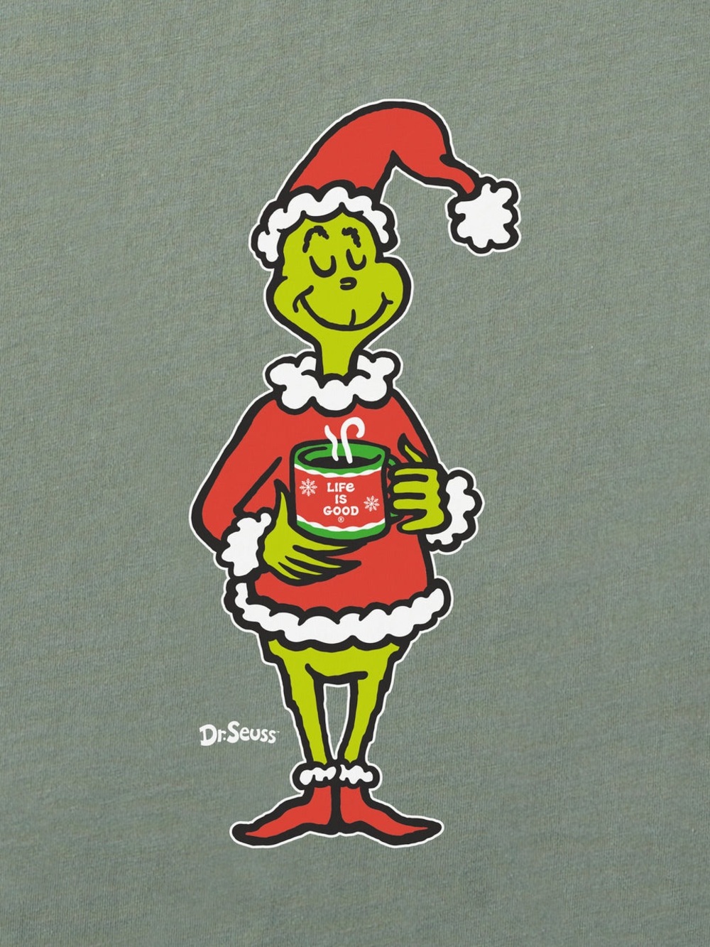 Life is Good Coffee Makes Me Less Grinchy'Graphic Long Sleeve Tee -Bundle & save - Picture 2 of 5